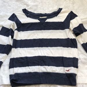 Nautical blue and white striped shirt